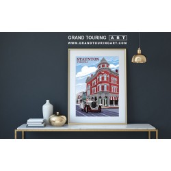 roadside america travel poster for sale vintage virginia poster staunton print home decor wall art