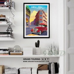 united states america usa arkansas state eureka springs ar downtown historic district packard poster