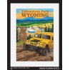 yellowstone national park wyoming teton county united states usa vintage roadside america travel poster classic car