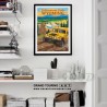 united states america usa wyoming state yellow stone park wy grand prismatic spring hummer poster