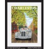 capitol street charleston west virginia united states usa vintage roadside america travel poster grey classic car