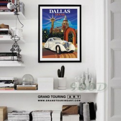 united states america usa texas state dallas tx dallas county courthouse rolls royce poster