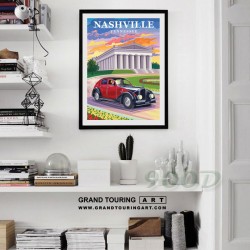 united states america usa tennessee state nashville tn the parthenon voisin poster