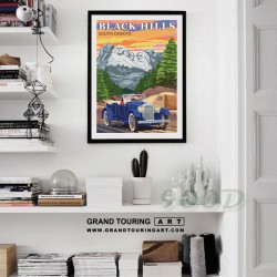 united states america usa south dakota state black hills sd mount rushmore national memorial duesenberg poster