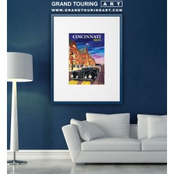 roadside america travel poster for sale vintage ohio poster cincinnati print home decor wall art