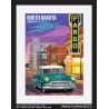 fargo theater fargo broadway fargo north dakota united states usa vintage roadside america travel poster classic car