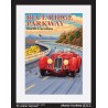 blue ridge parkway north carolina united states usa vintage roadside america travel poster classic car