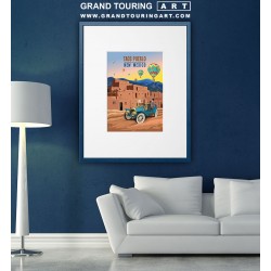 roadside america travel poster for sale vintage new mexico poster taos pueblo print home decor wall art