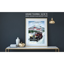 1931 duesenberg model j vintage car art roadside america mount washington new hampshire travel poster for sale garage decor