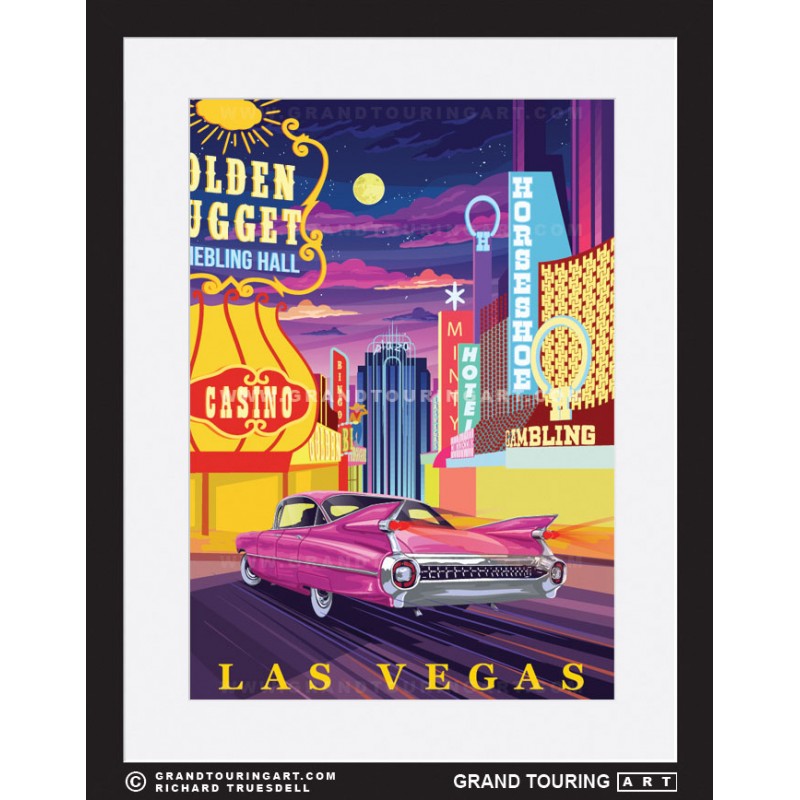 Roadside America Nevada Travel Poster of Las Vegas