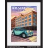 omaha old market district omaha nebraska united states usa vintage roadside america travel poster classic car