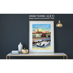 1926 duesenberg model a speedster vintage car art roadside america annapolis maryland travel poster for sale garage decor