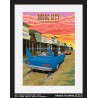 historic front street boot hill dodge city kansas united states usa vintage roadside america travel poster classic car