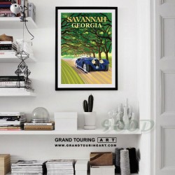 united states america usa georgia state savannah ga wormsloe historic site voisin poster