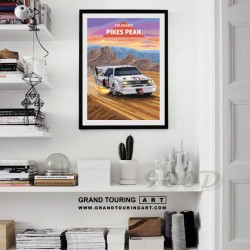 united states america usa colorado state pikes peak co hill climb audi poster