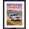 pikes peak colorado united states usa vintage roadside america travel poster classic car