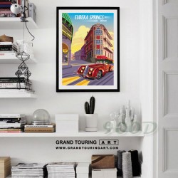 united states america usa arkansas state eureka springs ar downtown historic district alfa romeo poster