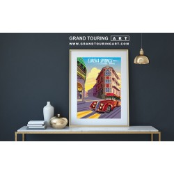 1939 alfa romeo 8c vintage car art roadside america eureka springs arkansas travel poster for sale garage decor