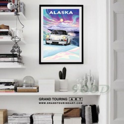 united states america usa alaska state fairbanks ak tanana valley state forest porsche 911 poster