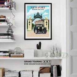 united states america usa rhode island state newport ri the breakers bugatti poster