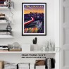 united states america usa california state los angeles delorean poster