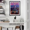 united states america usa california state los angeles mulholland drive delorean poster