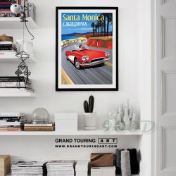 united states america usa california state ca california incline chevrolet corvette poster