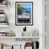 united states america usa california state ca pacific coast highway 1 pch chevrolet corvette poster