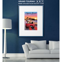 roadside america travel poster for sale vintage california poster santa monica pier beach print home decor wall art